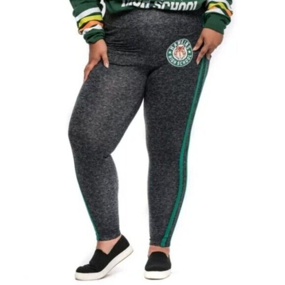 STRANGER THINGS Hawkins Tiger Logo Pull-On Leggings Stretch Marled Grey Sz 4X - Picture 1 of 11